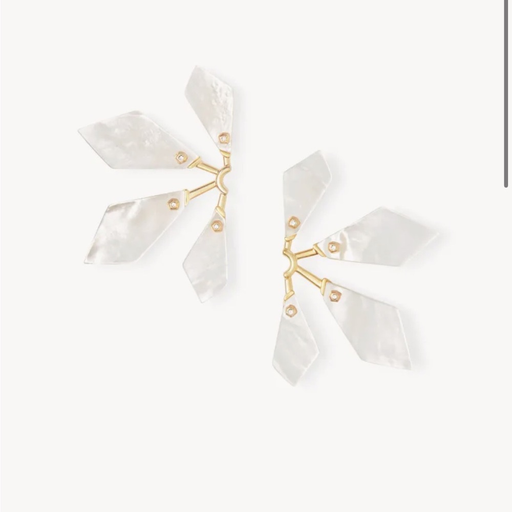 Kendra Scott Malika gold statement earrings